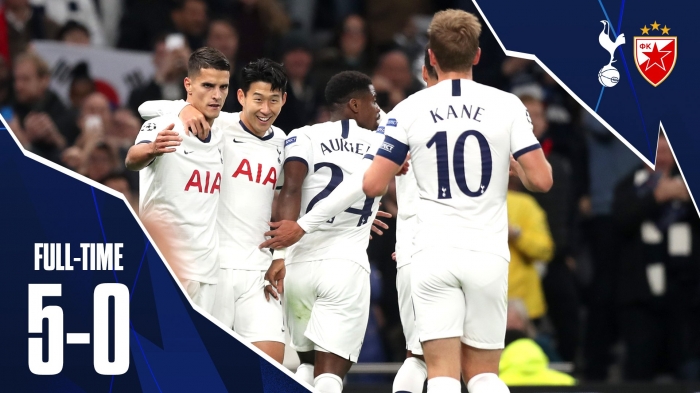 Pewna wygrana w Lidze Mistrzów! Tottenham Hotspur 5:0 z Crvena Zvezda